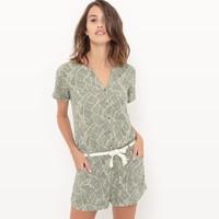 Printed Playsuit with Belt