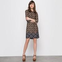 printed tunic dress with 34 sleeves