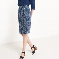 Printed Pencil Skirt