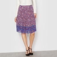 printed crinkled crpe skirt