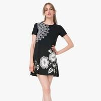 Printed Short-Sleeved Dress