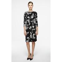 Printed wrap-effect dress