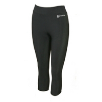 Proskins Slim Ladies Capri Leggings Black - Size 14