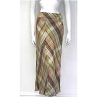 Principles Petite Size 6 Brown Checkered Skirt Principles - Size: 6 - Brown - Long skirt
