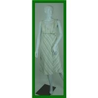 principles size 10 cream green summer sleeveless wrap style dress