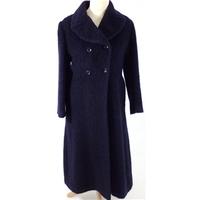 Precis Petite Size 12 Blue Wool Double Breasted Coat