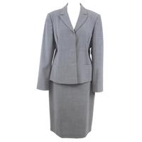 Principles - Size 12 Petite - Grey - Wool Rich 2 Piece Skirt Suit