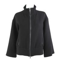 Prada, size 10 black zip up wool jacket