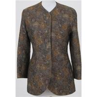 Precis, size 8 brown mix floral tapestry jacket