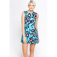 Printed Textured Swing Dress