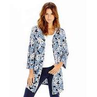 Print Jersey Kimono With Diamante Trim