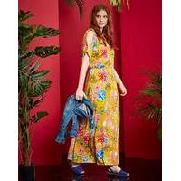 Printed Split Sleeve Maxi Dress