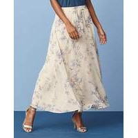 Printed Floaty Maxi Skirt