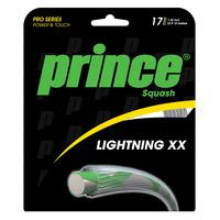 prince lightning xx squash string set silver