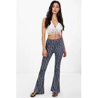 Printed Legging Flares - black