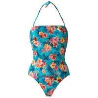 printed bustier swimsuit