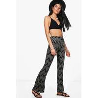 Printed Legging Flares - black