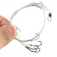 Practical Fishing Tackle Fishing Wire Bunch Hook Group - Silver