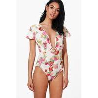 Premium Embroidered Print Bodysuit - multi