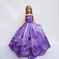 Princess Dresses For Barbie Doll Purple Dresses For Girl\'s Doll Toy