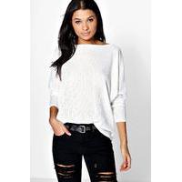 Premium Fabric Oversized Top - ivory