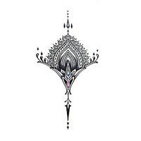 Premium Metallic Tattoos - Shimmer Designs - Temporary Fake Jewelry Tattoos - in the Chest Back