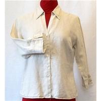 principles oatmeal colour linen blouse size 14