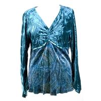 principles 16 petite spruce crushed velvet boho tunic top