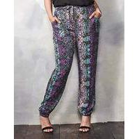 printed woven harem trousers long