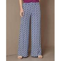 Print Wide Leg Jersey Trousers 25in