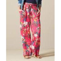 Print Tie Waist Wide Jersey Trouser Sht