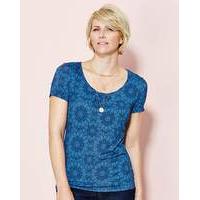 Print Jersey Round-Neck Top