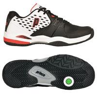 Prince Warrior Mens Tennis Shoes - White/Black/Red, 10.5 UK