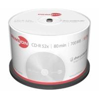 primeon cd r silver protect disc 700mb 52x 50pk cakebox