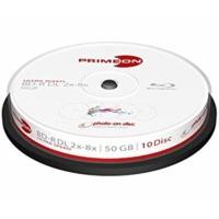 Primeon BD-R Photo-On-Disc 50GB 8x inkjet printable 10pk Cakebox