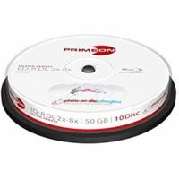 Primeon BD-R Photo-On-Disc Ultragloss 50GB 8x inkjet printable 10pk Cakebox