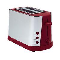 Prestige Stainless Steel & Red 2 Slice Toaster