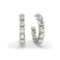 Prong Setting Round Diamond Drop Earrings