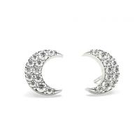 Prong Setting Round Diamond Cluster Earrings