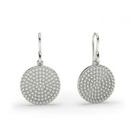 Prong Setting Round Diamond Cluster Earrings