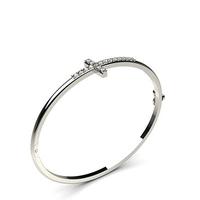 Prong Setting Round Diamond Bangle