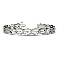 prong setting round diamond designer bracelet