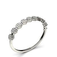 Prong Setting Round Diamond Bangle