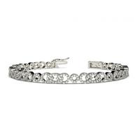 prong setting round diamond designer bracelet