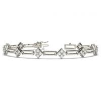 Prong Setting Round Diamond Designer Bracelet