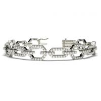 Prong Setting Round Diamond Designer Bracelet