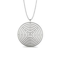 Prong Setting Round Diamond Circle Pendant