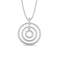 Prong Setting Round Diamond Circle Pendant