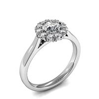 Prong Setting Round Diamond Cluster Ring