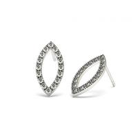 prong setting round diamond designer stud earring